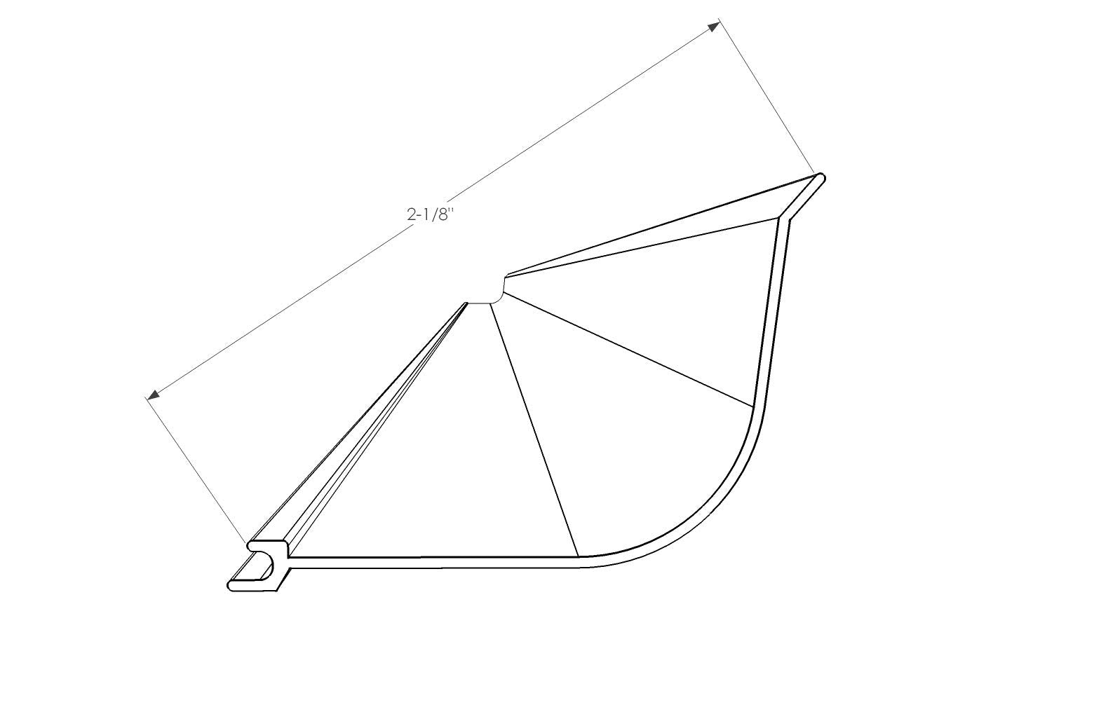 Beam Lighting Under Cabinet Light Cover Replacement | White Ribbed Acrylic Diffuser (For Uc8, 36'')
