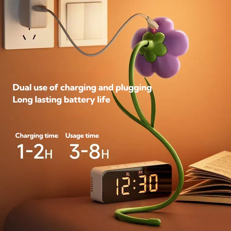 Magical Jd Birthday Gifts For Women,Sunflower Flower Lamp Rechargeable Cordless Led Reading Light,3-Colour Infinitely Dimming Sm