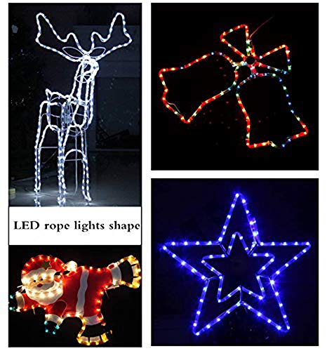 Huizhen Indoor Outdoor Rope Lights,110V 100Ft Blue Connectable Led Rope Lights Waterproof Kit For Deck,Pool,Landscape,Background,Christmas,Trees,Bridges,Eaves Decorative With Ul Certified (Blue)