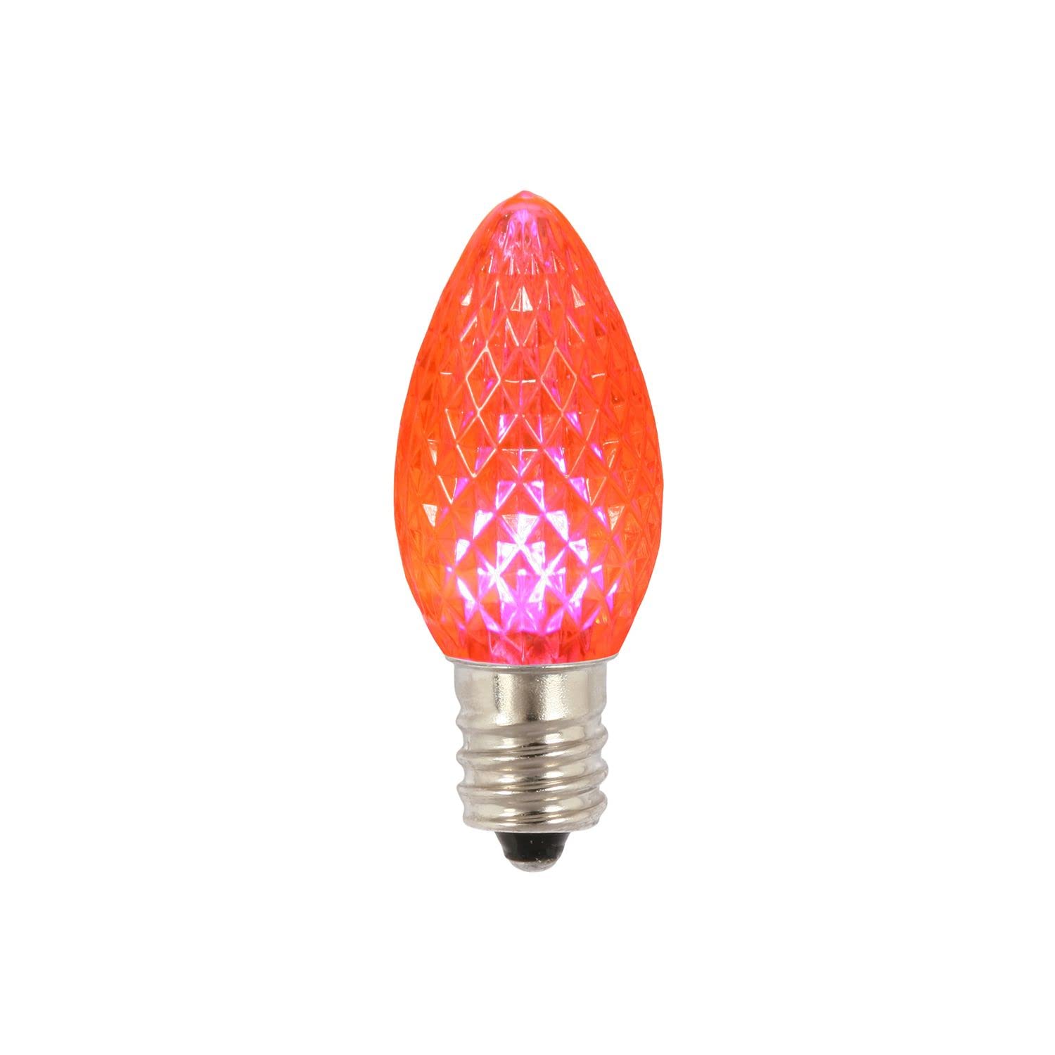 Vickerman C7 Led Pink Faceted Replacement Bulb, Package Of 25