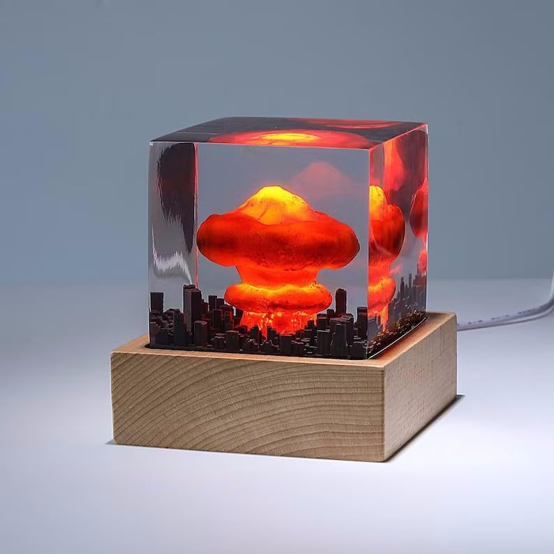 Aimeryup Mushroom Cloud Nuclear Explosion Lamp,Atomic Bomb Model Atmosphere Lamp Decoration Creative Gifts For Kids (Mushroom Cloud)