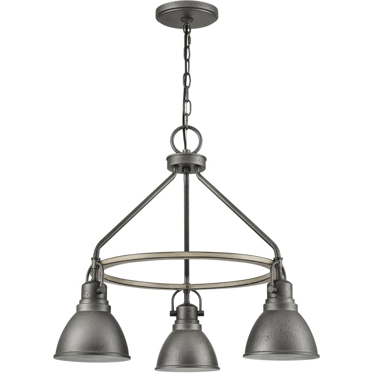 Elk Home North Shore 3-Light Outdoor Pendant, 24'' Wide, Iron Finish, Alloy Steel
