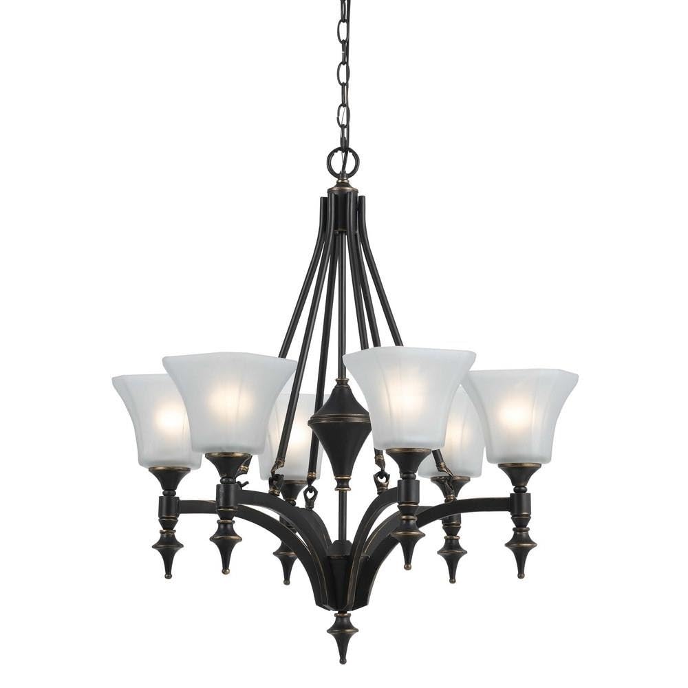 Cal Lighting FX-3541/6 Transitional Six Chandelier Lighting Accessories, Bronze