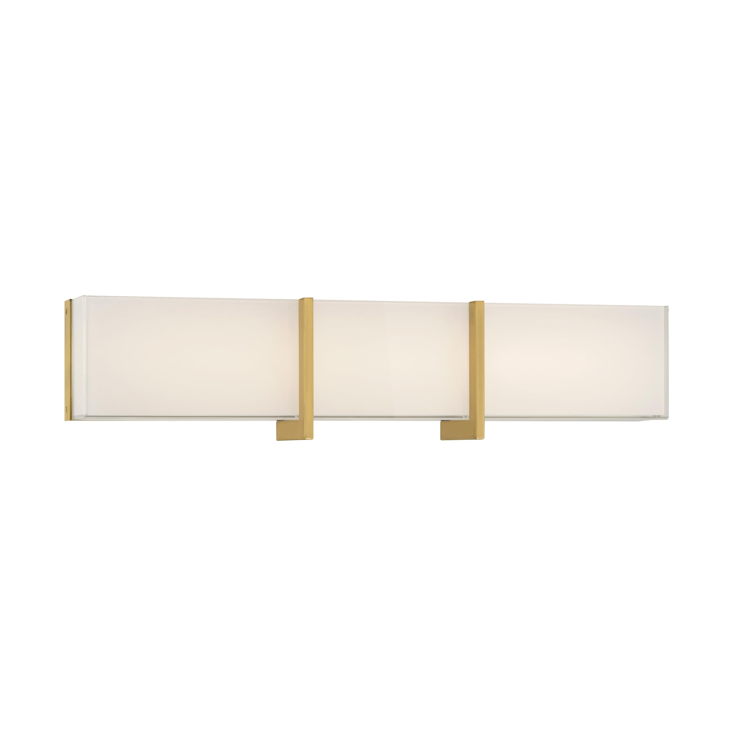 Minka-Lavery High Rise 24.25 LED Bath Bar - Legacy Brass with White Glass