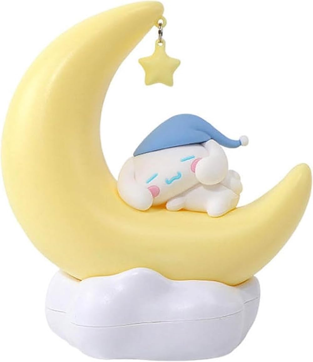 noxozoqm Cute Moon Night Light, Kawwai LED Light Desk Lamp, Bedroom Decor Rechargeable Birthday Present Surprise Gift for Girls
