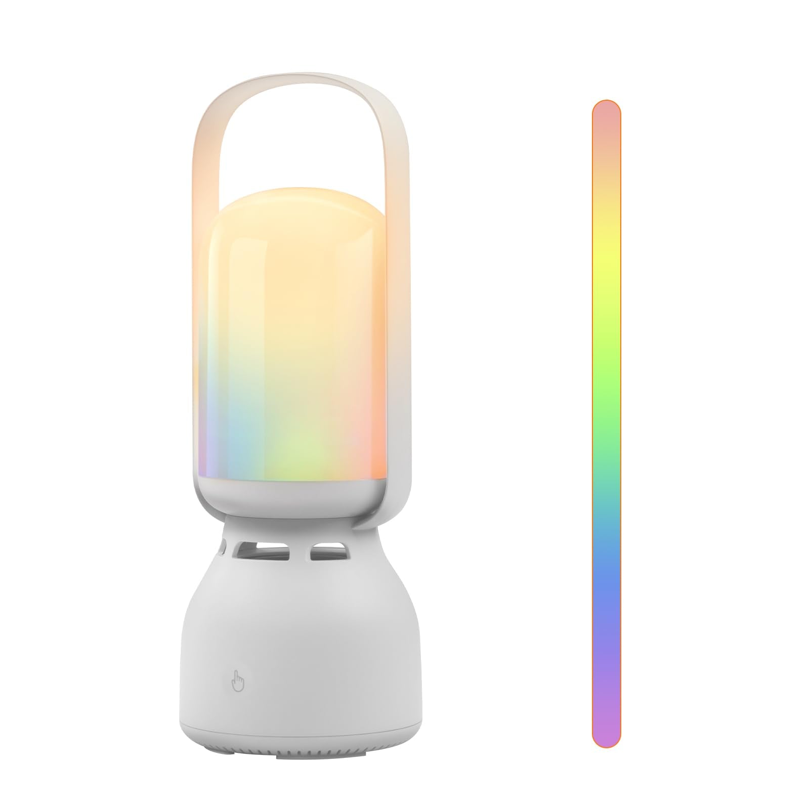 JackonLux Camping Lantern with Speaker, Portable Rechargeable Outdoor Lantern, 11 Mode RGB Color Dimmable LED Night Light for Ca
