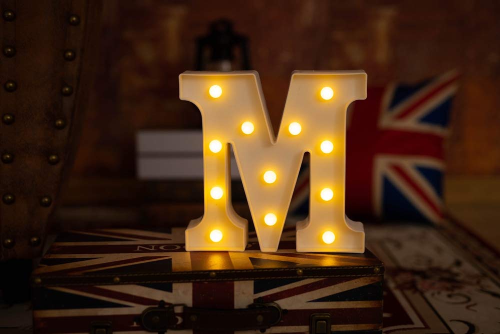 Yorulory Led Letter Lights - Battery Powered Decorative Sign For Weddings, Parties & Home Decor