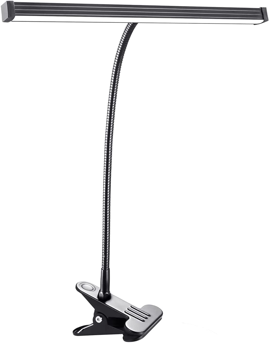 LED Desk Lamp with Clamp, CELYST Music Stand Light with Flexible Gooseneck, 3 Color Modes & 10 Brightness Levels Clip Lamp, 5W C