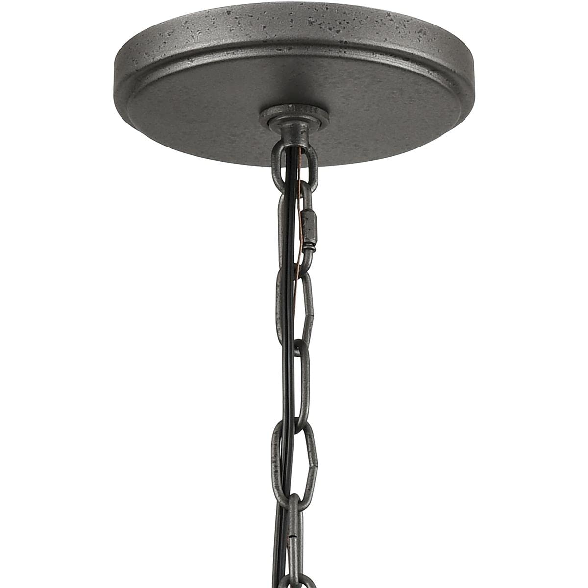 Elk Home North Shore 3-Light Outdoor Pendant, 24'' Wide, Iron Finish, Alloy Steel