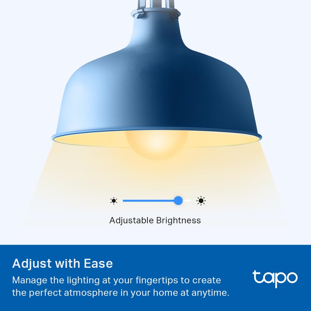Tapo Tp-Link Smart Light Bulbs, 800 Lumens (60W Equivalent), 2700K Soft Warm White Led Bulb, Dimmable, Compatible With Alexa And Google Home, No Hub Required, A19 E26, L510E (4-Pack)