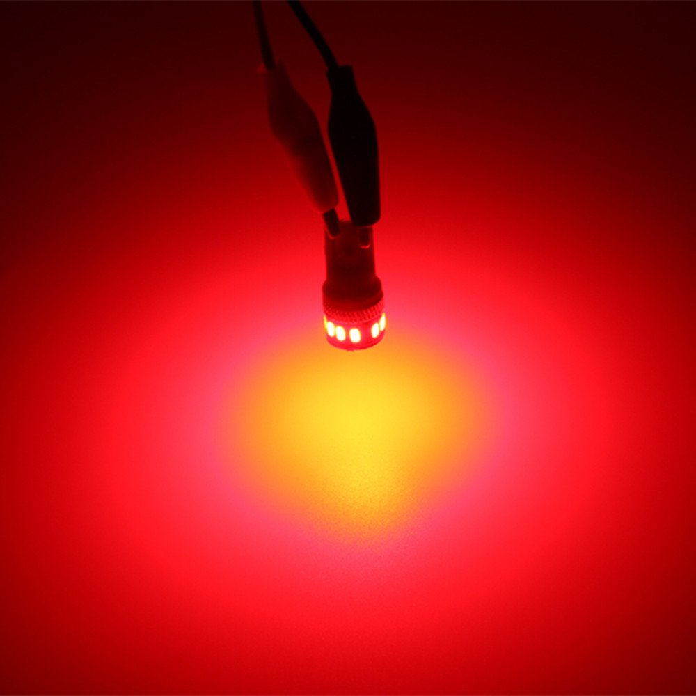 Alla Lighting T10 LED Bulbs W5W 2825, Super Bright Red, 12V, Model ALL-T10-3014-18R, Ideal for Cars, Trucks, Interior and