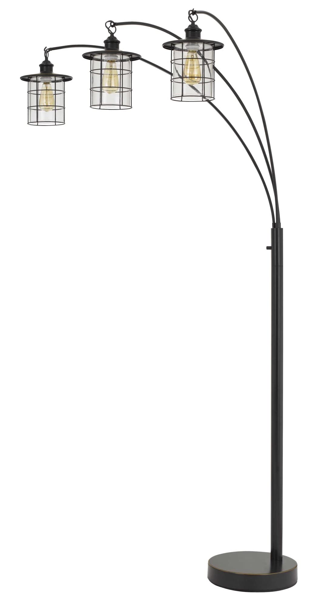 Cal Lighting BO-2668-3L-DB Transitional Three Light Arc Floor Lamp from Silveton Collection in Bronze/Dark Finish, 45.00 inches
