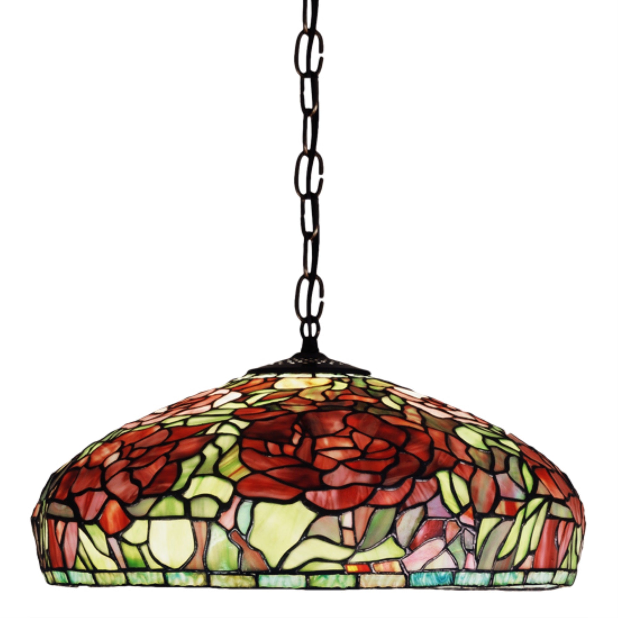 17 inchW Tiffany Peony Pendant