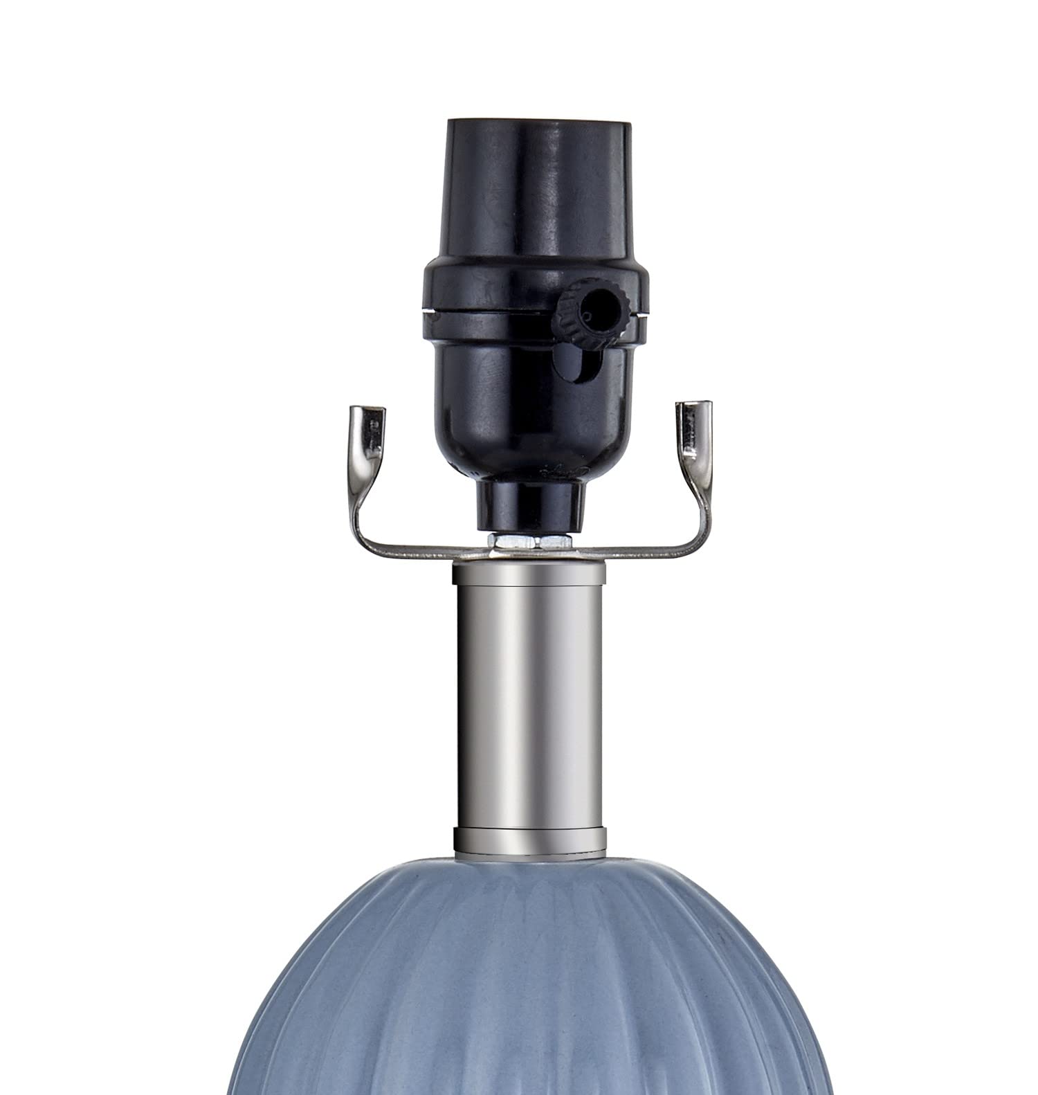 Maxax Ceramic Table Lamps Set of 2, 3-Way Dimmable, 28 Inches, Blue Finish, Ideal for Bedroom, Living Room, Office