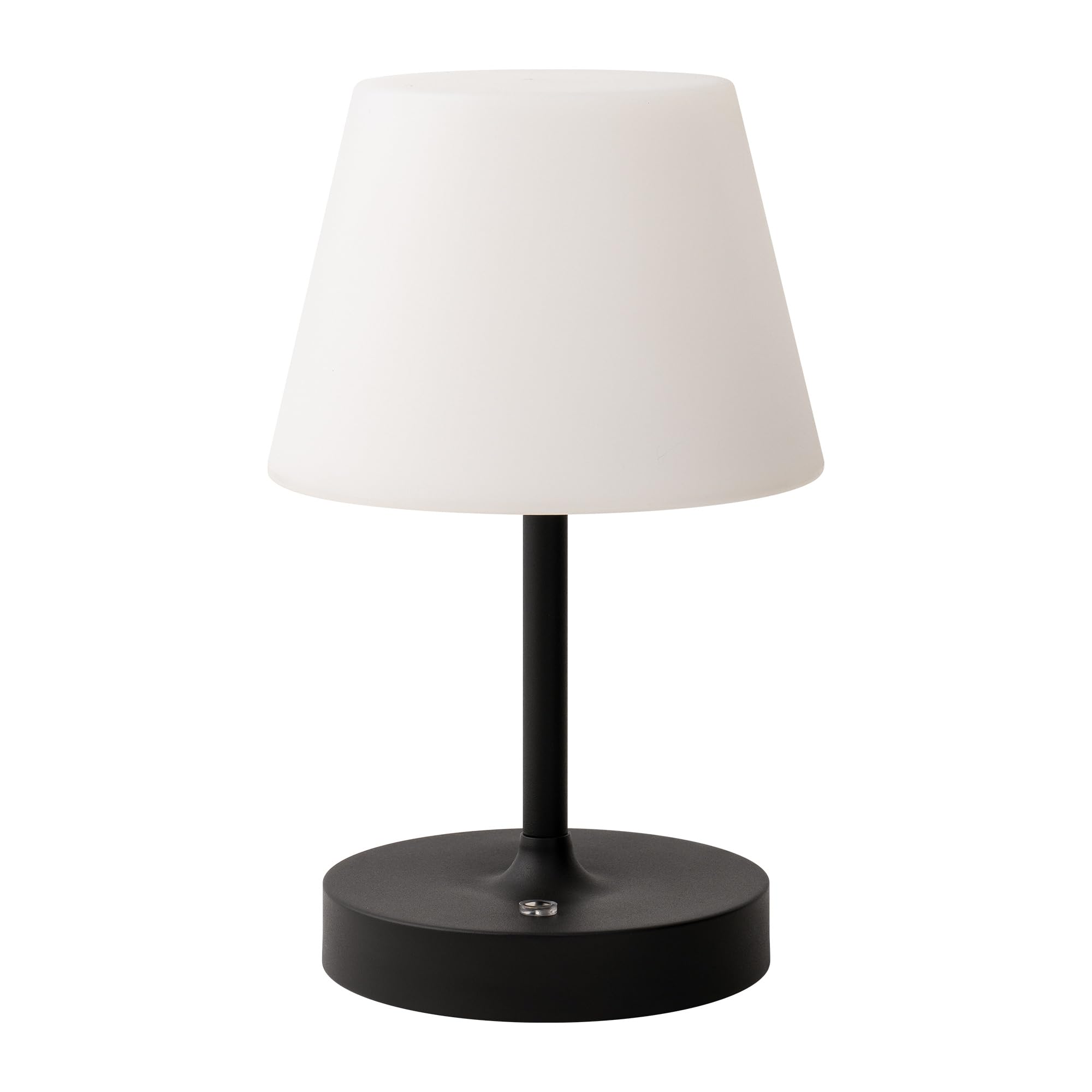 Modo LED Cordless USB-C Re-Chargeable Desk Lamp  5200mAh Battery Operated with 3 Color Temperature 2700K-3000K-3500K and Fingertip Touch On/Off Plus Dimming in Black with White PC Shade