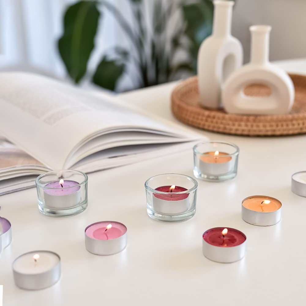 Cocodor Scented Tealight Candles/Black Cherry / 25 Pack / 4-5 Hour Extended Burn Time/Made In Italy, Cotton Wick, Scented Home Deco, Fragrance, Mother'S Day