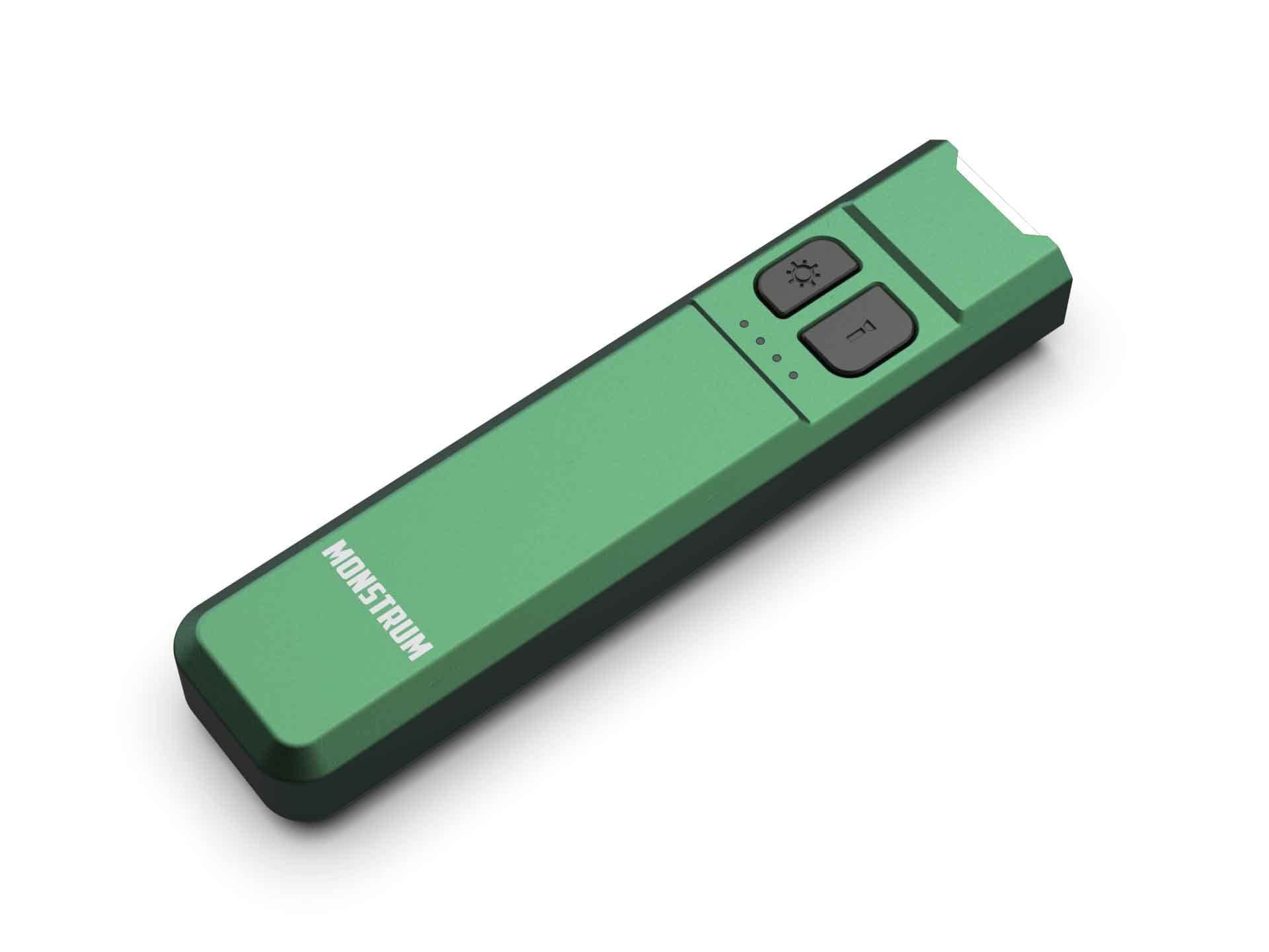 Monstrum Tracer 1000 Lumens Ultra-Slim EDC Flashlight | Forest Green | Blue