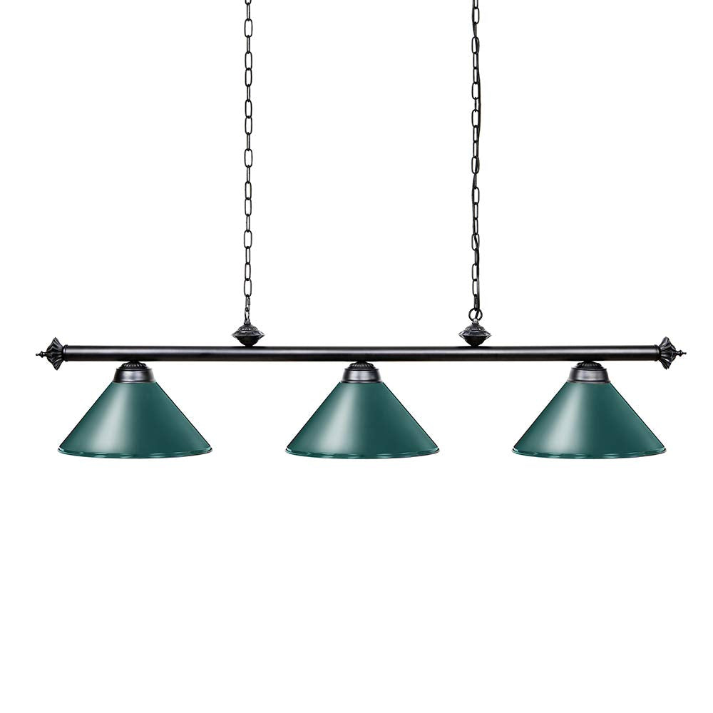 Wellmet Pool Table Light, 59Hanging Billiard Lights, Adjustable Kitchen Island Lighting Fixture For Billiard Bar Table, Green