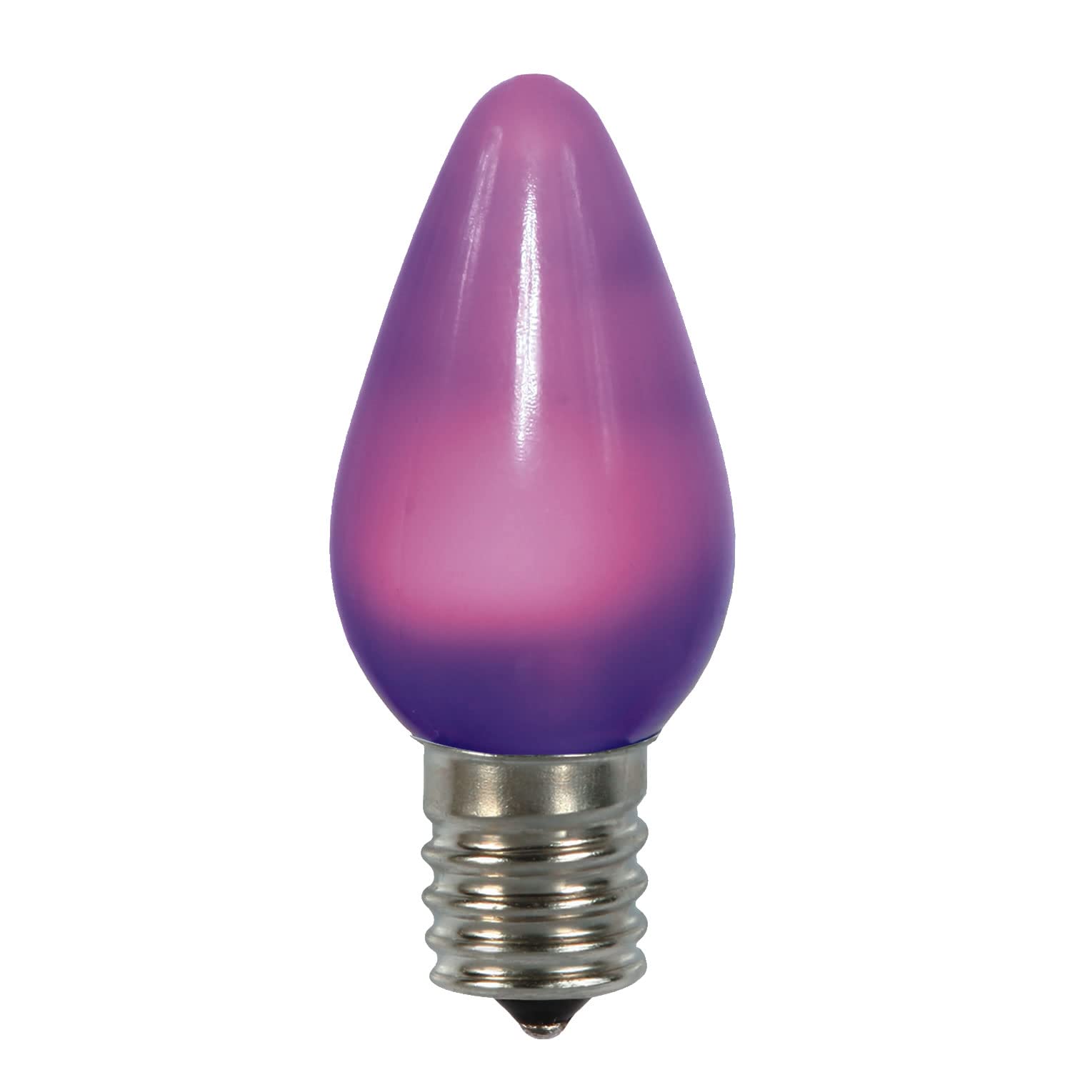 Vickerman C7 Ceramic LED Bulb, Purple, 130V, 0.96W, 3 Diodes, 25 Pack, Model XLEDSC76-25