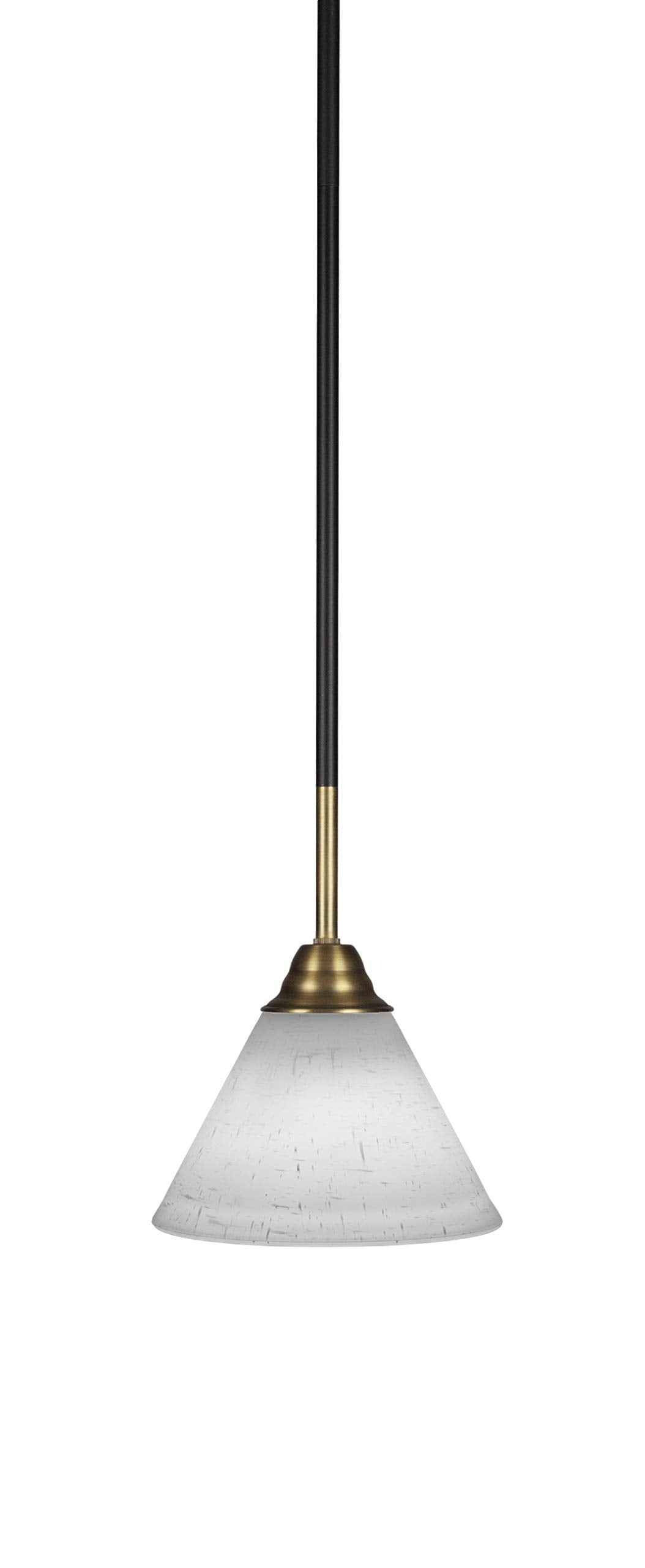 Toltec Lighting Paramount 1 Light Mini Pendant in Matte Black & Brass (3401-MBBR-312)