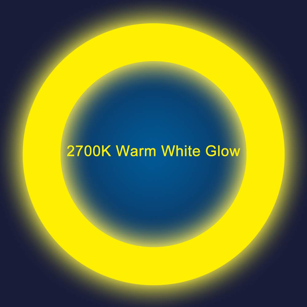 iledlight T9 LED Circline Light Bulb 8 Inch 1600LM 13W Warm White Clear Cover Replacement for FC8T9