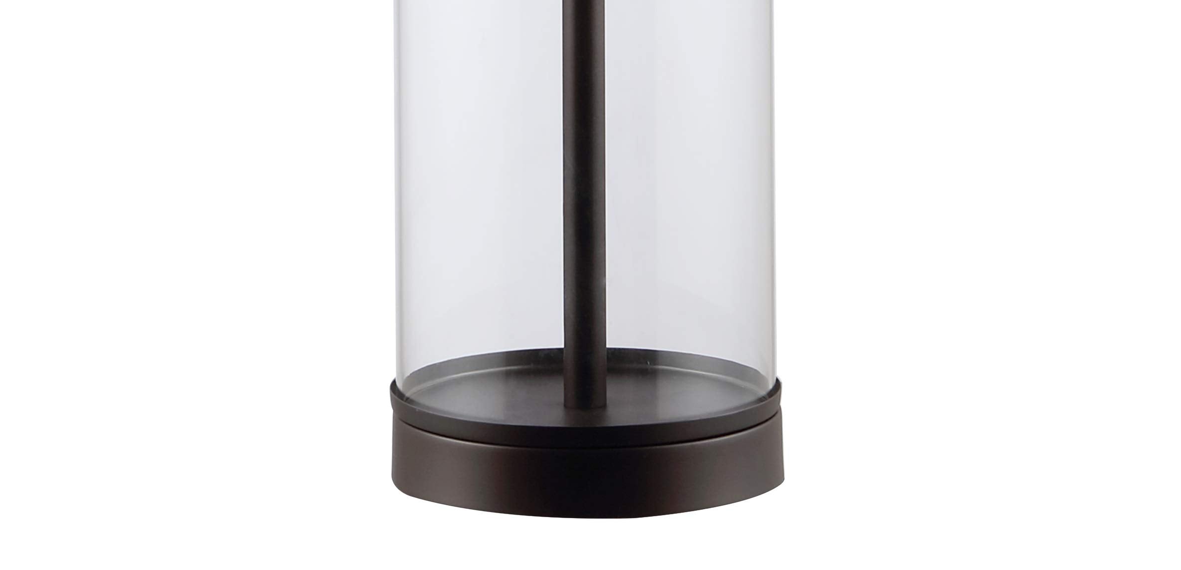 JONATHAN Y Collins 29" Glass LED Table Lamp, Oil Rubbed Bronze/Clear, Modern Design for Bedroom, Living Room, Office, Model JYL2005B
