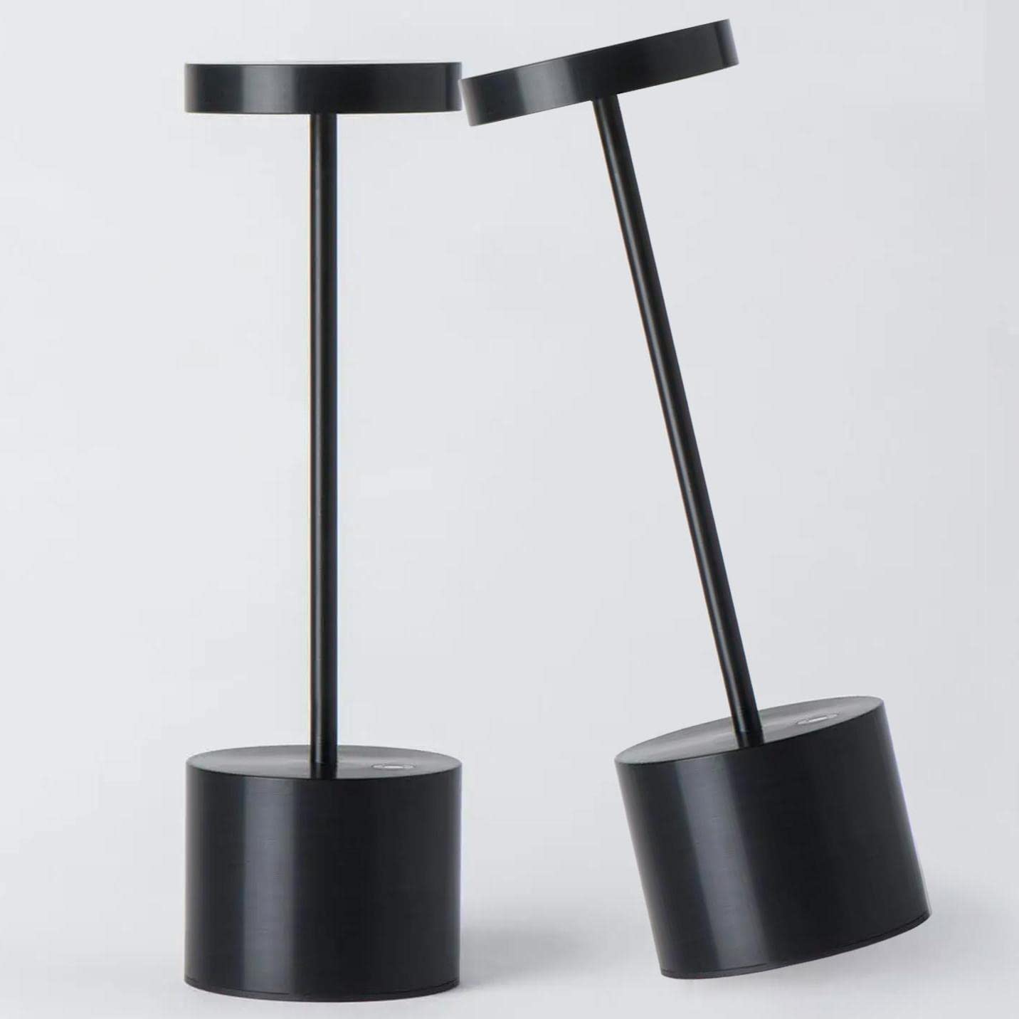 YIBEN Cordless Table Lamp, Rechargeable LED, 5000mAh Battery, 3 Brightness Levels, 10.25in, 2pack, Black