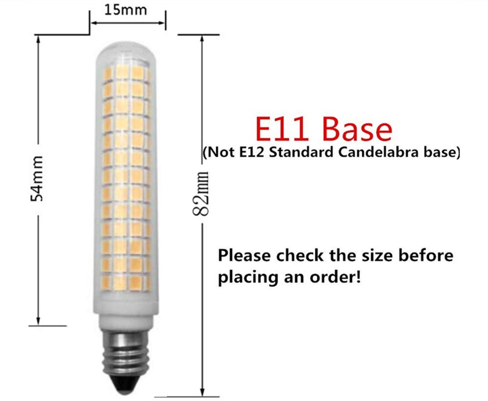 K JINGKELAI E11 LED Bulbs Dimmable 13W, Equivalent to 120W, Warm White 3000K, 3 Pack, Ceramic