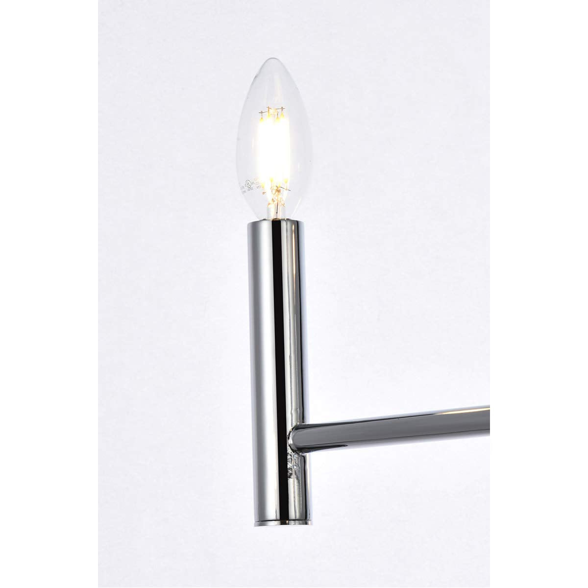 Living District Carmella 6-Light Mid-Century Metal Pendant in Chrome