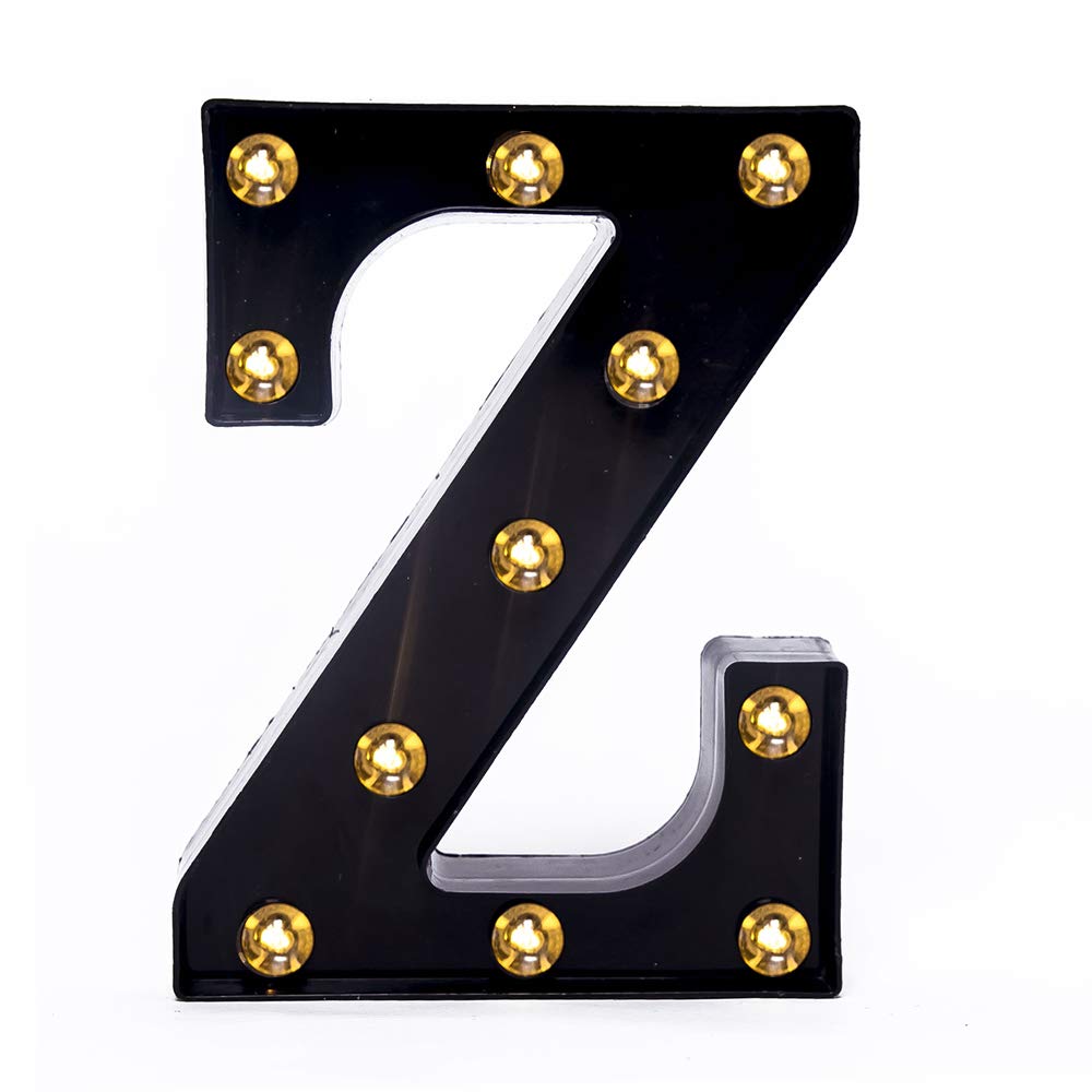Foaky LED Marquee Number Lights Sign, Battery Powered, Plastic, Black, Ideal for Weddings, Birthdays, Christmas, Home Bar Decoration