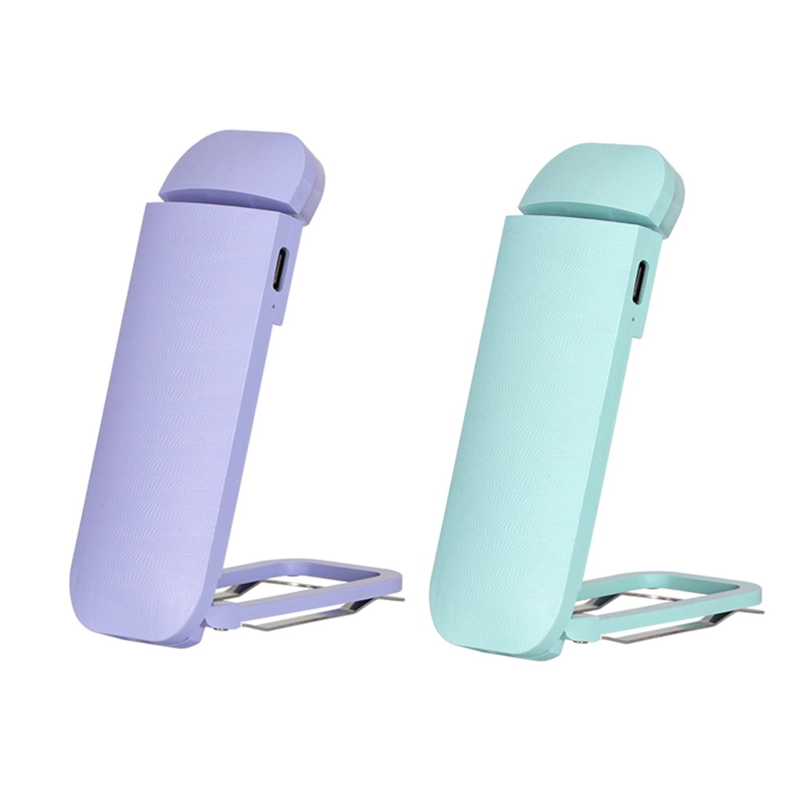 HEMONNKAM Book Reading Light  2 Pack Rechargeable Clip on Booklight  Eye Caring 3 Color Temperatures & 5 Brightness Levels  Night Use for Bed  Long Lasting  Reading at Night in Bed  Purple+Light Blue