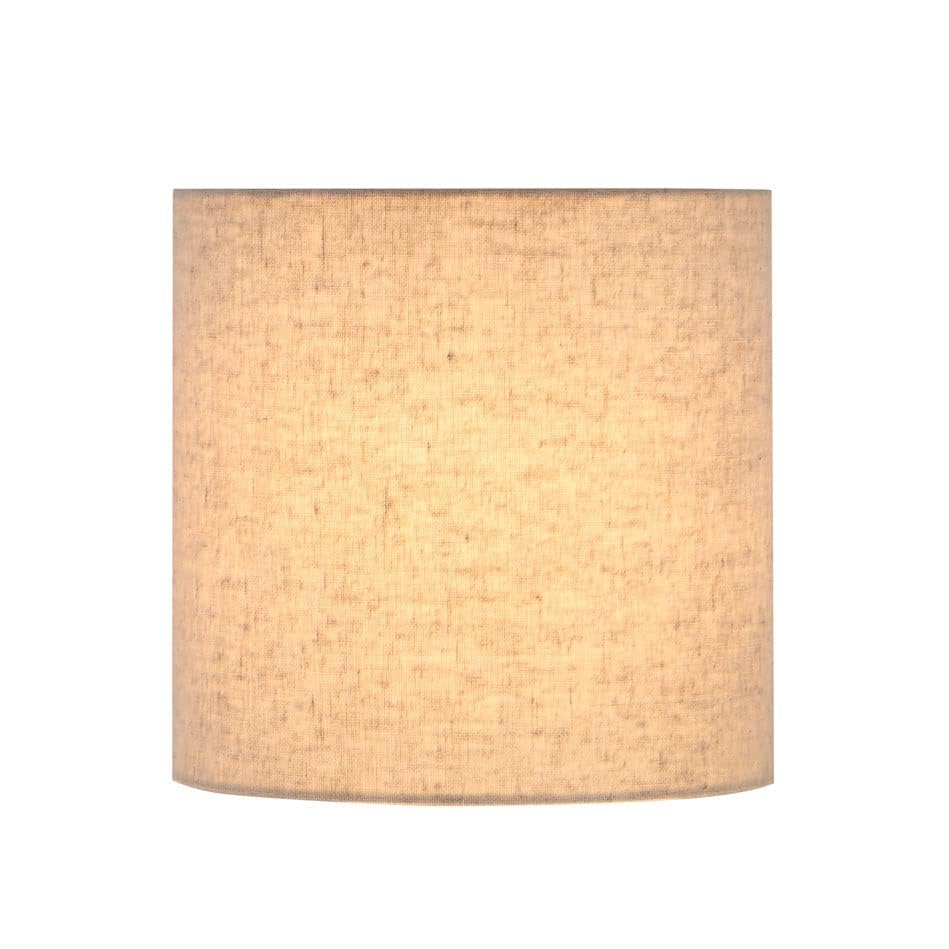 Aspen Creative 58306, Hardback Drum Spider Shade/Linen Off White, 8&quot; Top X 8&quot; Bottom X 8&quot; Height , Beige