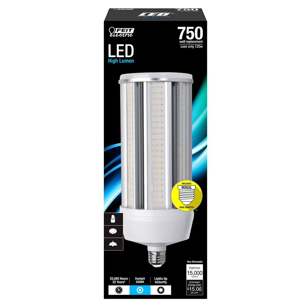 Feit Electric Corn Cob LED Yard Light Bulb 750W Equivalent 15000 Lumen 5000K Daylight 11.1in H x 5.75in D Model C150