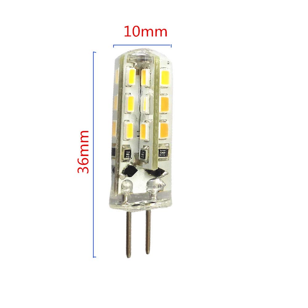 OMTO G4 LED Light Bulb 2W 3014 SMD 150lm 360° Waterproof Bi-Pin Base White 6000K (10-Pack)