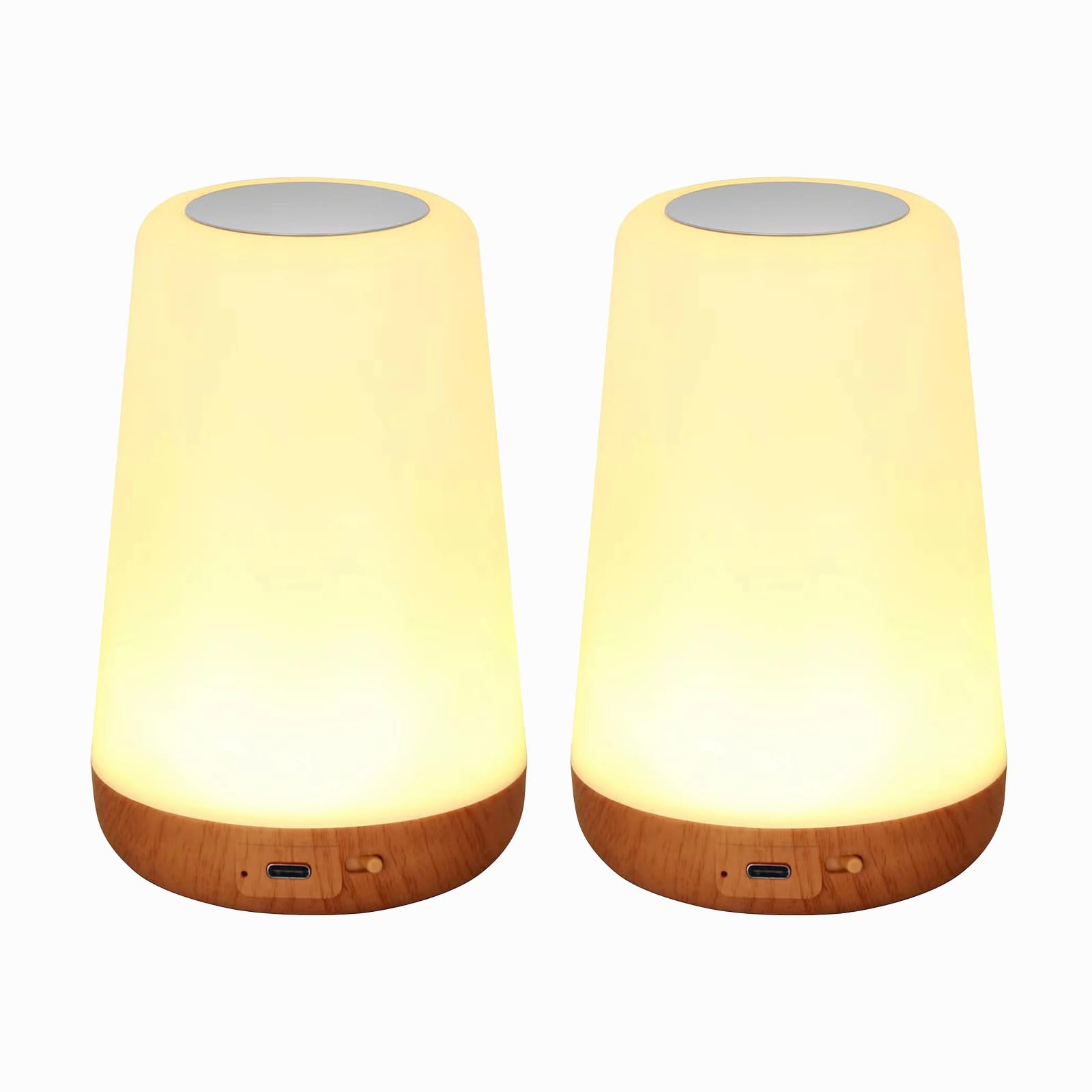 Lhyuetong 2-Pack Led Bedside Touch Desk Light,Small Night Light, Portable Desk Edge Light With 13 Rgb Colors, Night Light For Be