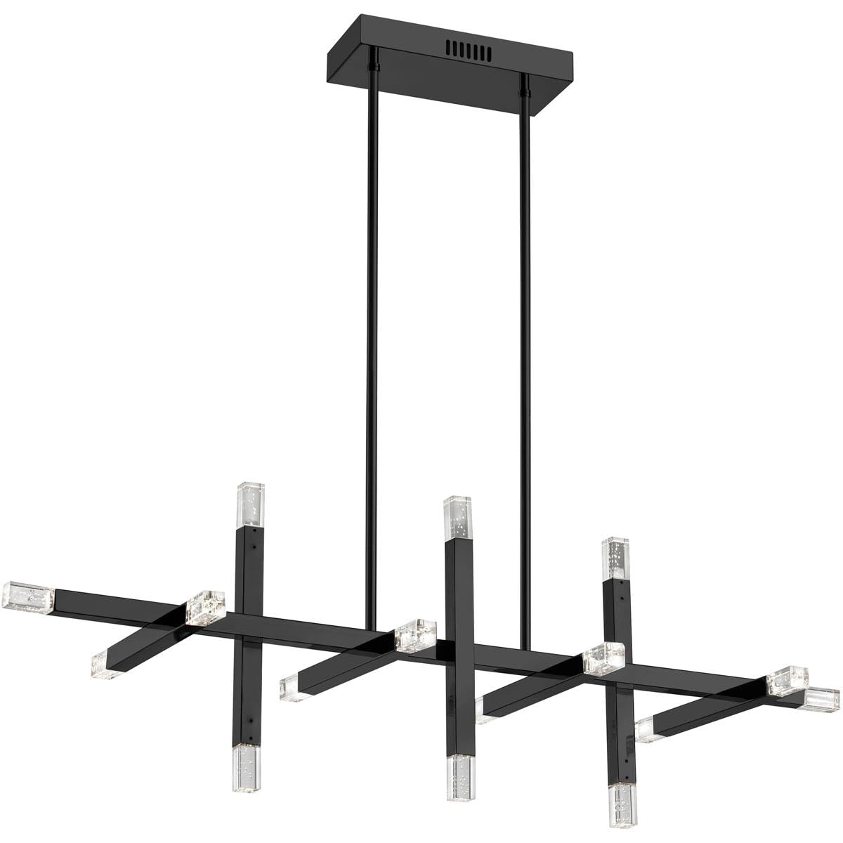 48W Horiz Chandelier, MB, Acrylic Diffuser