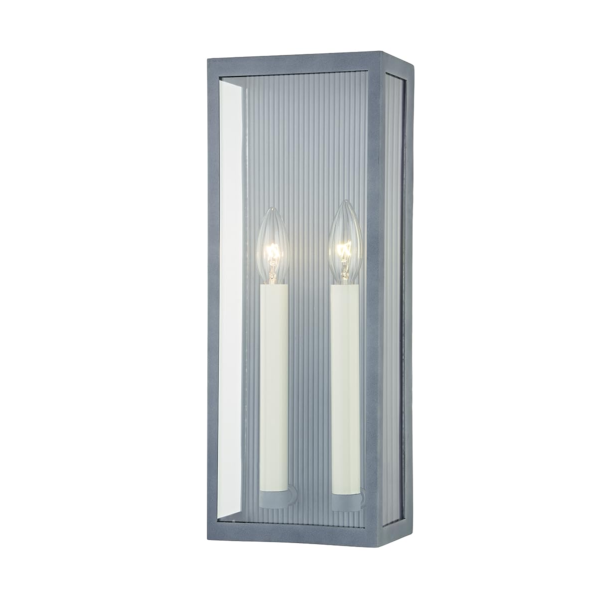 Troy-Standard B1032-WZN Vail - 2 Light Wall Sconce 17 inches Tall and 6.5 inches Wide - Weathered ZINC