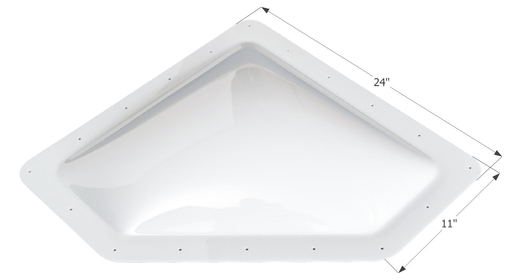 ICON 01865 RV Skylight NSL208-20&quot; x 8&quot; x 4&quot;, White
