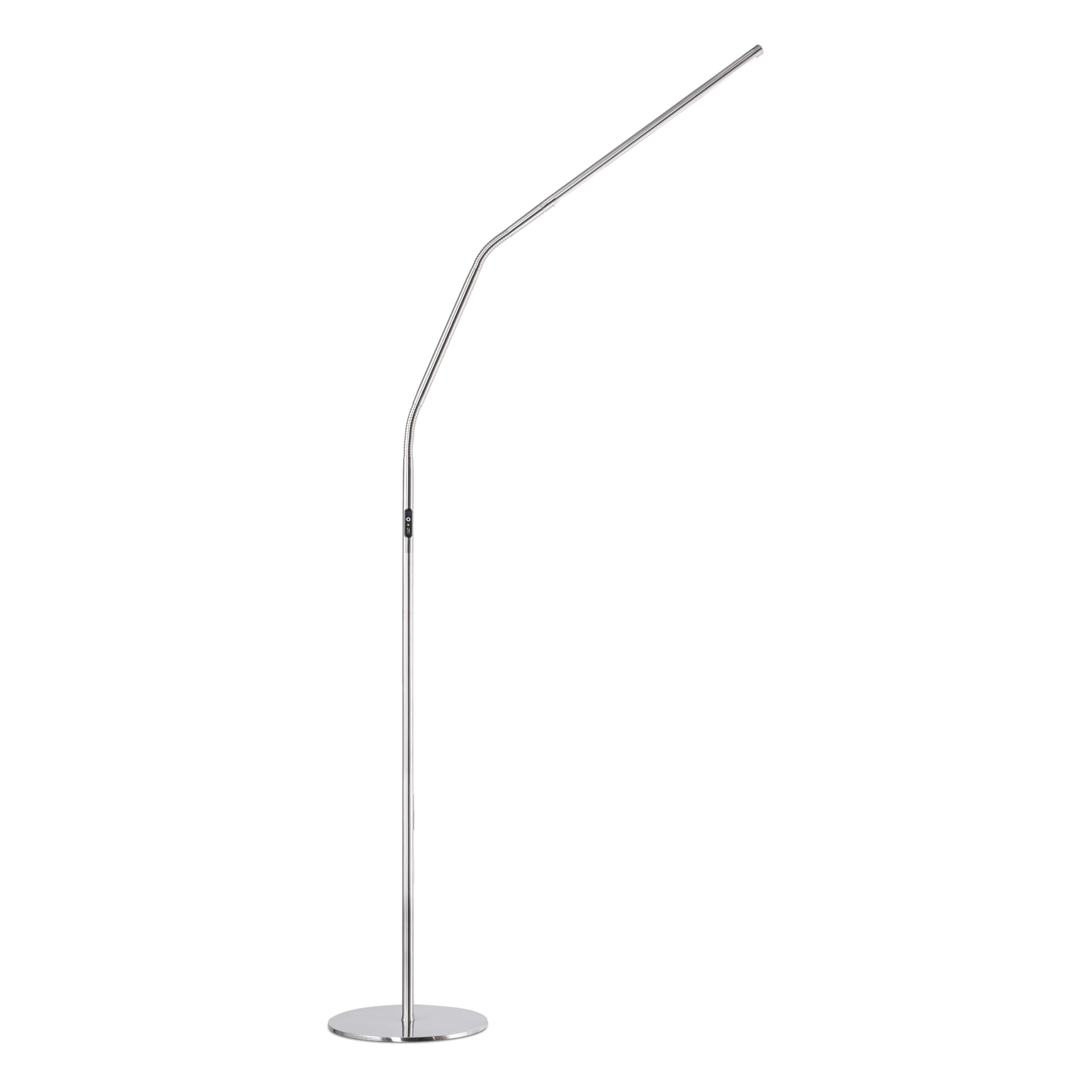 Daylight Slimline 4 Led Table Lamp In Brushed Steel - 6,000K, 3,200 Lux, 4 Brightness Levels, Usb-C Charging Port, Anti-Glare Di