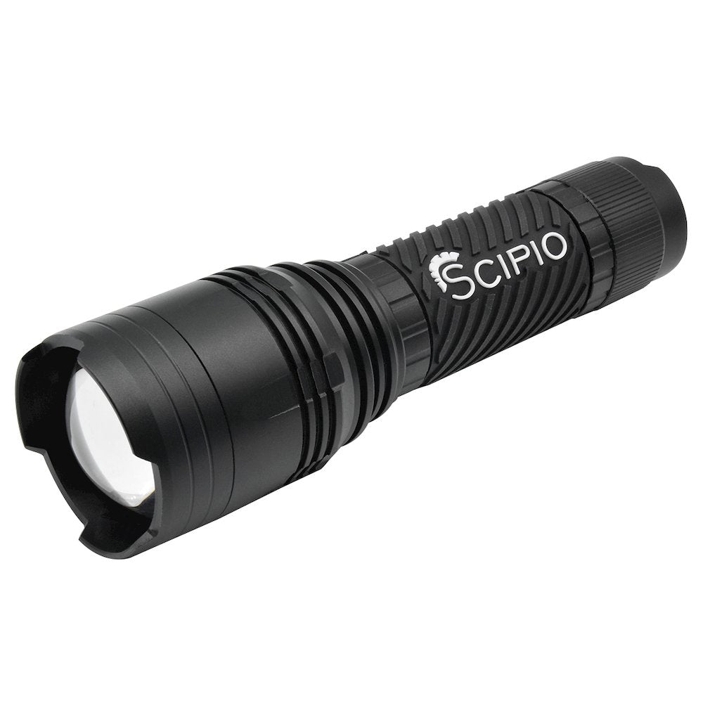 Tactical LED Flashlight - 1000 Lumens 3-Mode Light Beam - Black