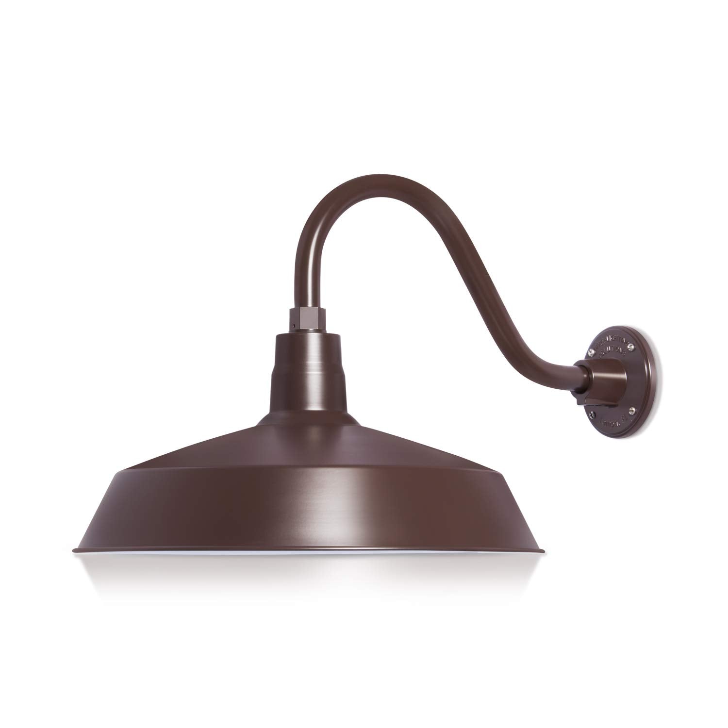 17in. Architectural Bronze Outdoor Gooseneck Barn Light Fixture With 14.5 in. Long Extension Arm - Wall Sconce Farmhouse, Vintag