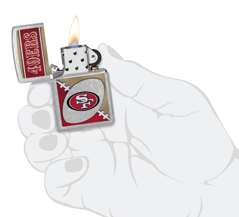 Zippo Nfl San Francisco 49Ers Street Chrome Pocket Lighter