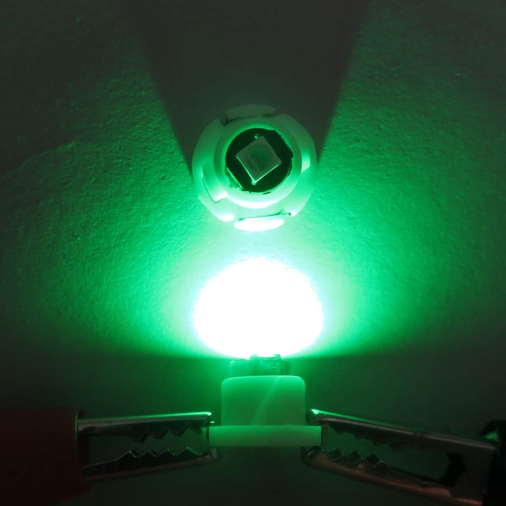 Wljh 10X Green T3 Neo Wedge 3030 Smd Chipest 8Mm Base Led Car Instrument Cluster Dashboard Gauge Bulb Hvac Ac Heater Climate Con
