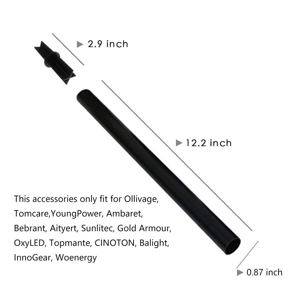 Ollivage Plastic Pole Extension Kits for Solar Flame Torches, 12in Extension, 4 Pack, Model OV-S-Plastic Pole