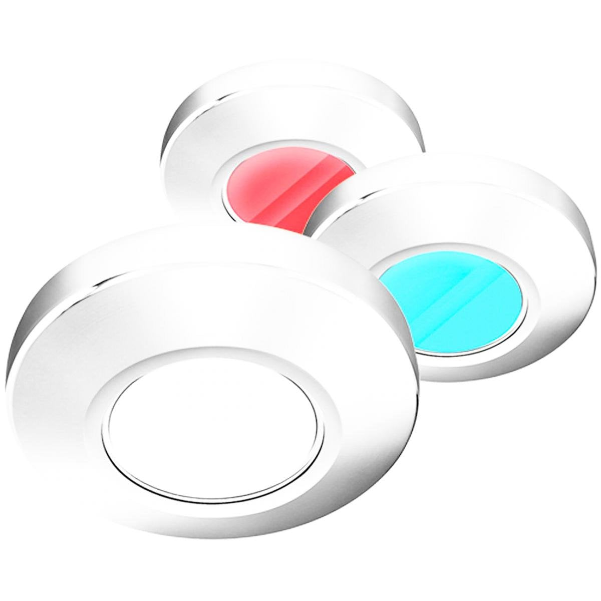 I2Systems Profile P1120 Tri-Light Surface Light - Red, Cool White & Blue - White Finish