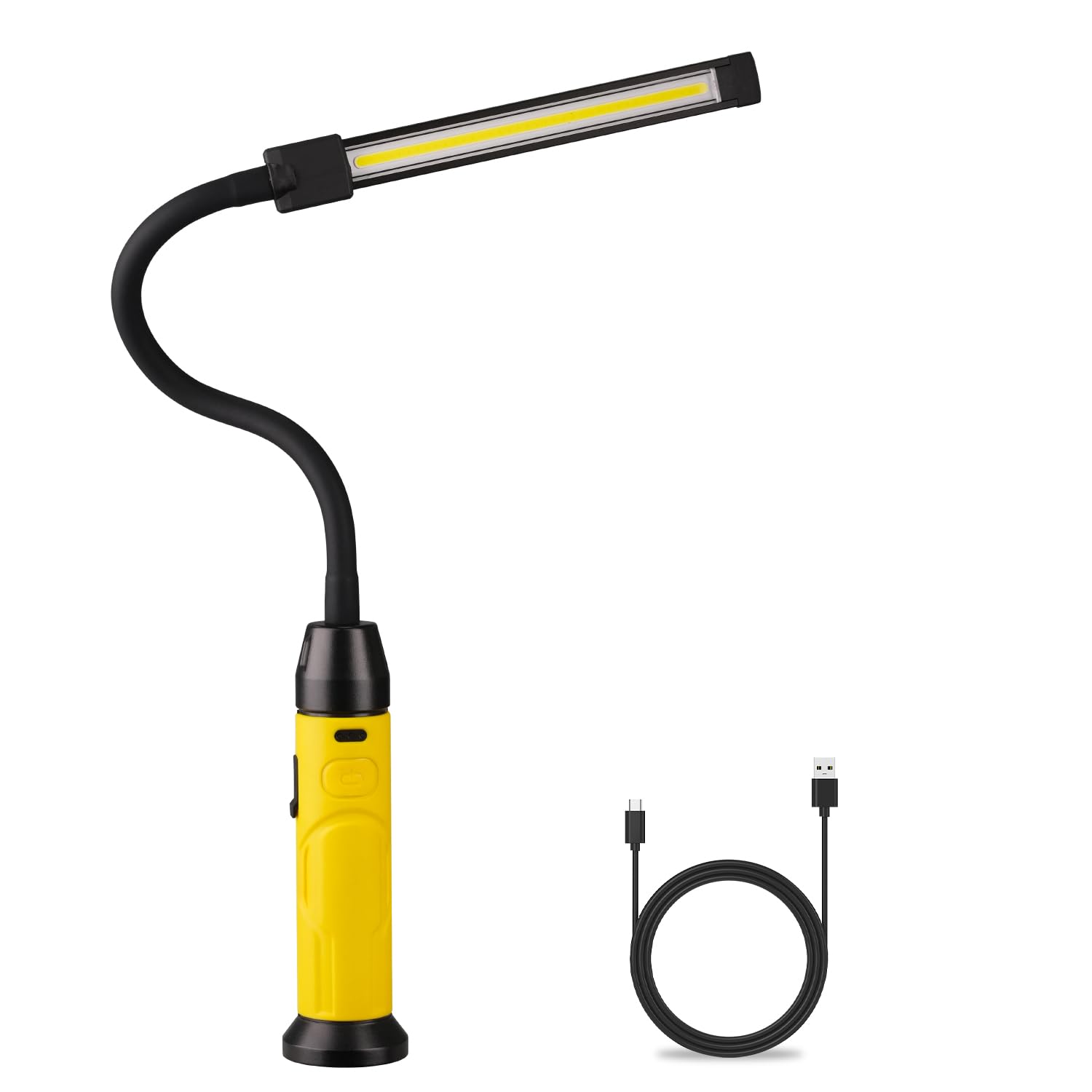 Napatyre Rechargeable LED Work Light with Flexible Gooseneck, Up to 1000 Lumens 3 Modes Magnetic Work Light, Mechanic Light with