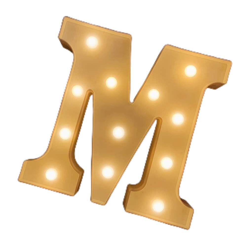 MUMUXI Light Up Letters and Numbers | Battery Powered | Acrylonitrile Butadiene Styrene | Size M | Color M