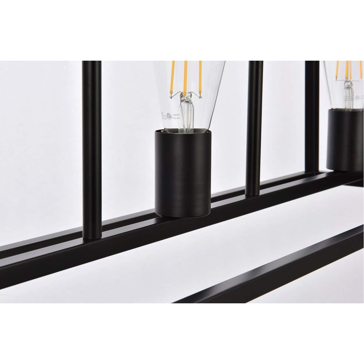 Living District Voir 3-Light Mid-Century Metal Pendant in Black
