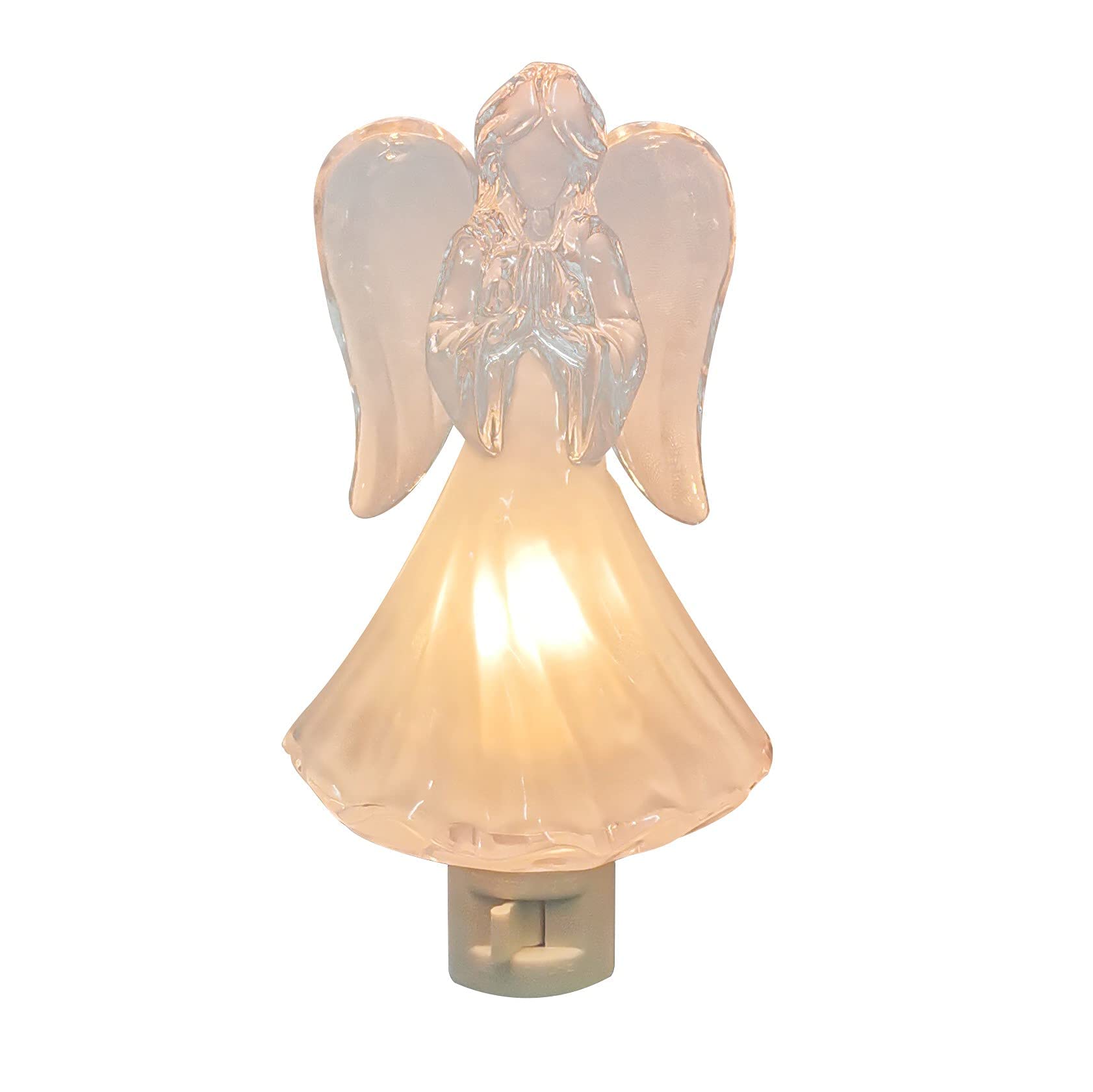 Huazhqing Praying Angel Night Light Plug Into Wall With On Off Switch C7 Bulb, Nite Lights Plug In Home Decoration Lighting Wall Night Light For Any Room-Bedroom Bathroom Kitchen Hallway Classroom