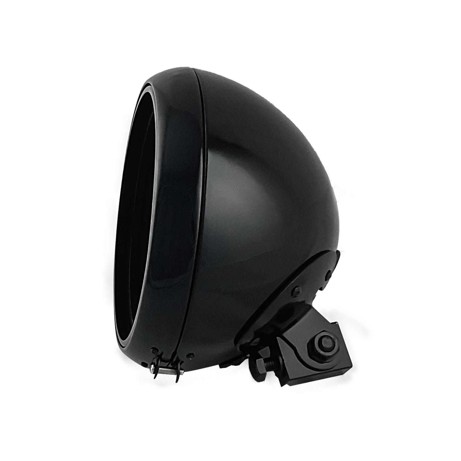 FATECIM 7in Round Motorcycle Headlight Bucket Heavy Duty Gloss Black FTC-1057